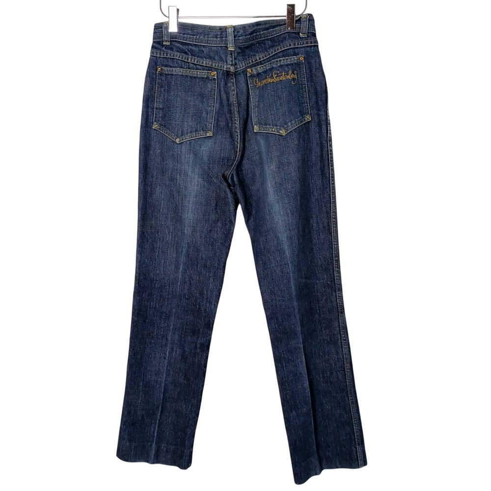 Vintage Diane Von Furstenberg DVF 70s 80s High Waist Jeans Denim Logo Spell Out - Picture 6 of 6